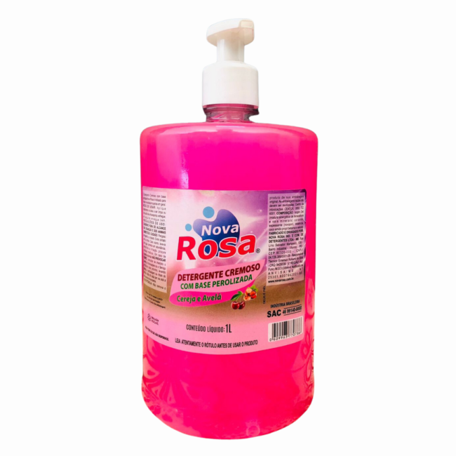 Detergente Cremoso Cereja com Avelã Nova Rosa 1L