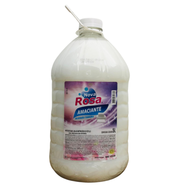 Amaciante Algodão Ternura 5L Nova Rosa